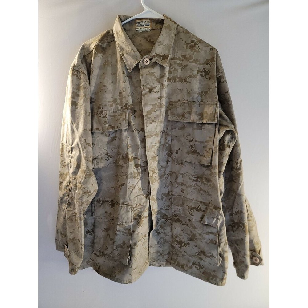 Mil-Spec Plus Tactical Button Down Desert Jacket … - image 1